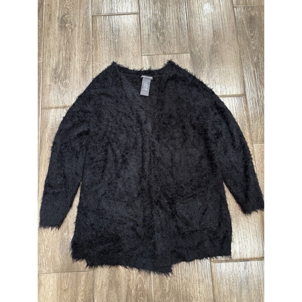 Open Textured Cardigan Sweater Long Sleeve Women’s Med Whimsygoth Cozy‎